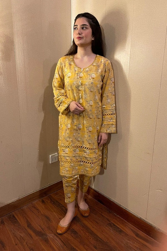 2 piece lawn suit